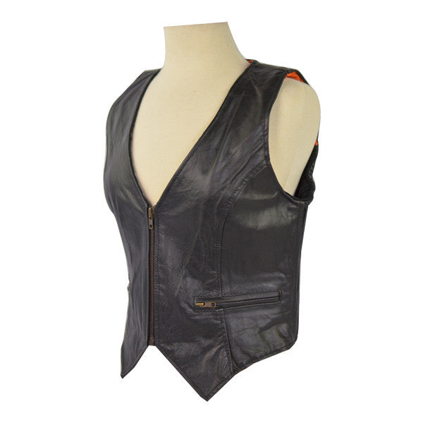 VL1011 Ladies Premium Quality Zipper Vest with Elastic Sides - Daytona Bikers Wear