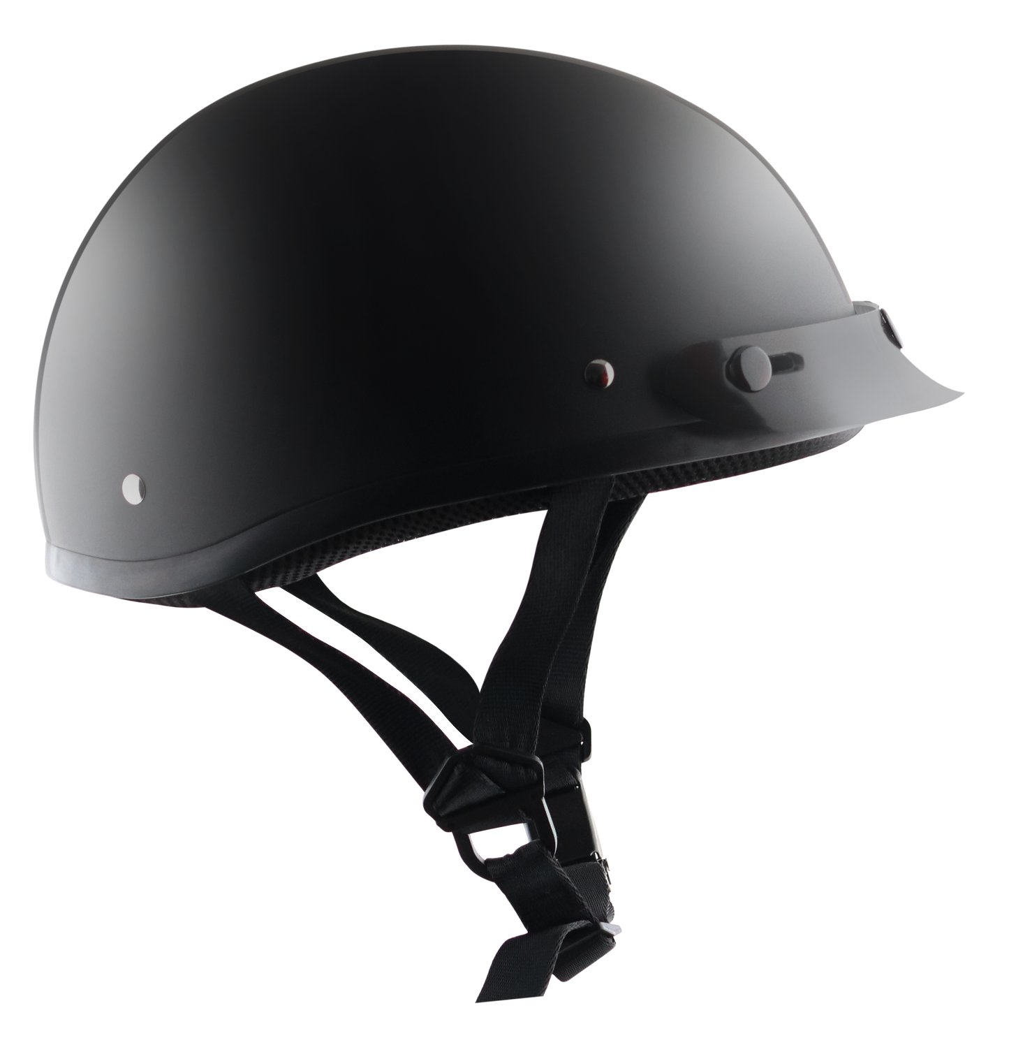 Detour Helmets D.O.T. Gloss Black Half Helmet for Motorcycle Riders with Visor