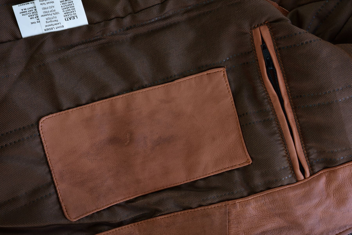 Vance Leather Men's Cafe Racer Waxed Lambskin Austin Brown Motorcycle Leather Jacket
