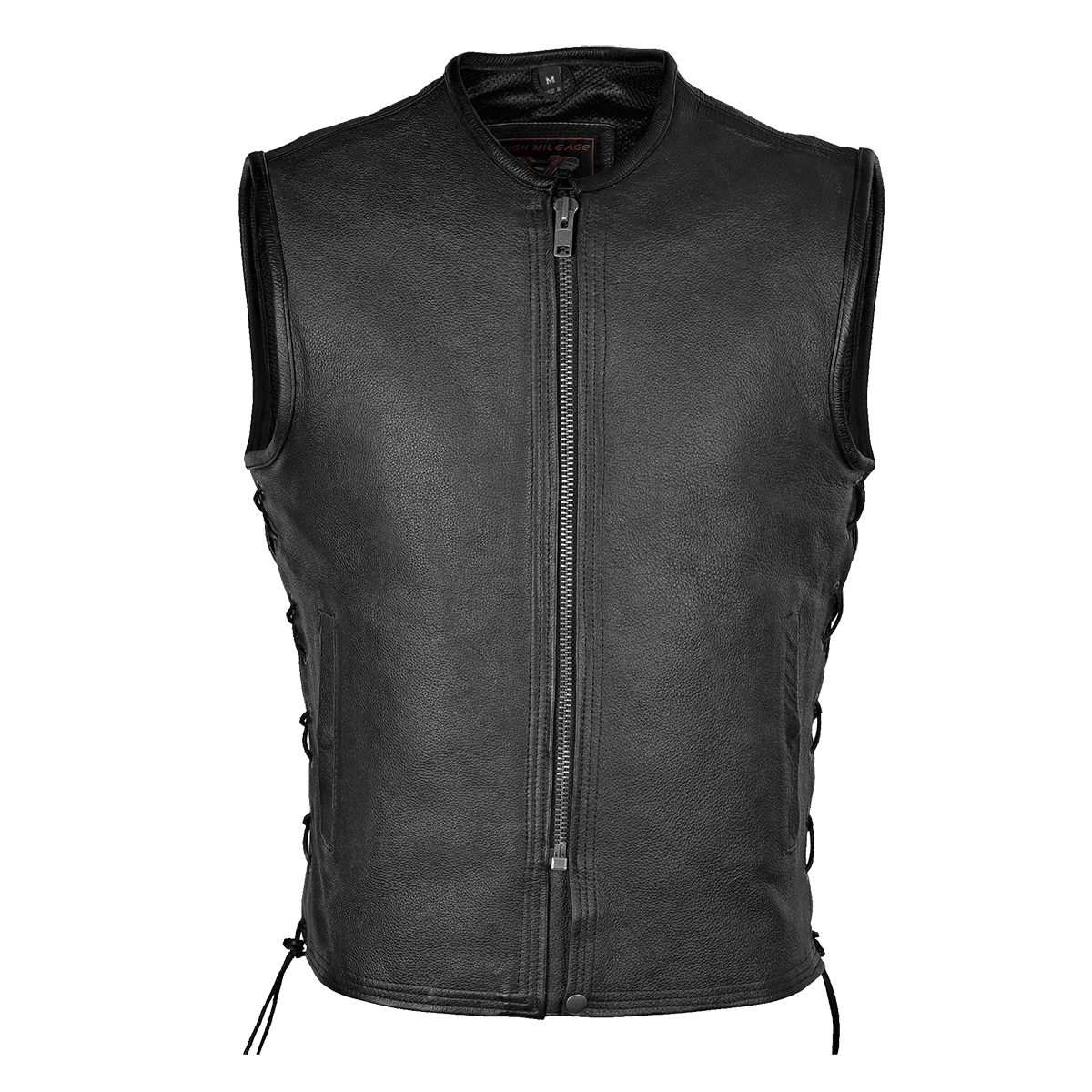 HMM931 Men's Naked Leather Premium Vest with Lace Sides