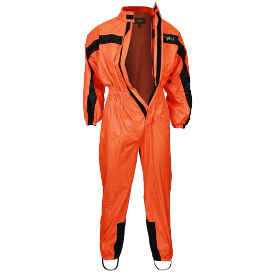 RS5004 One Piece High Visibility Orange Motorcycle Rain Gear