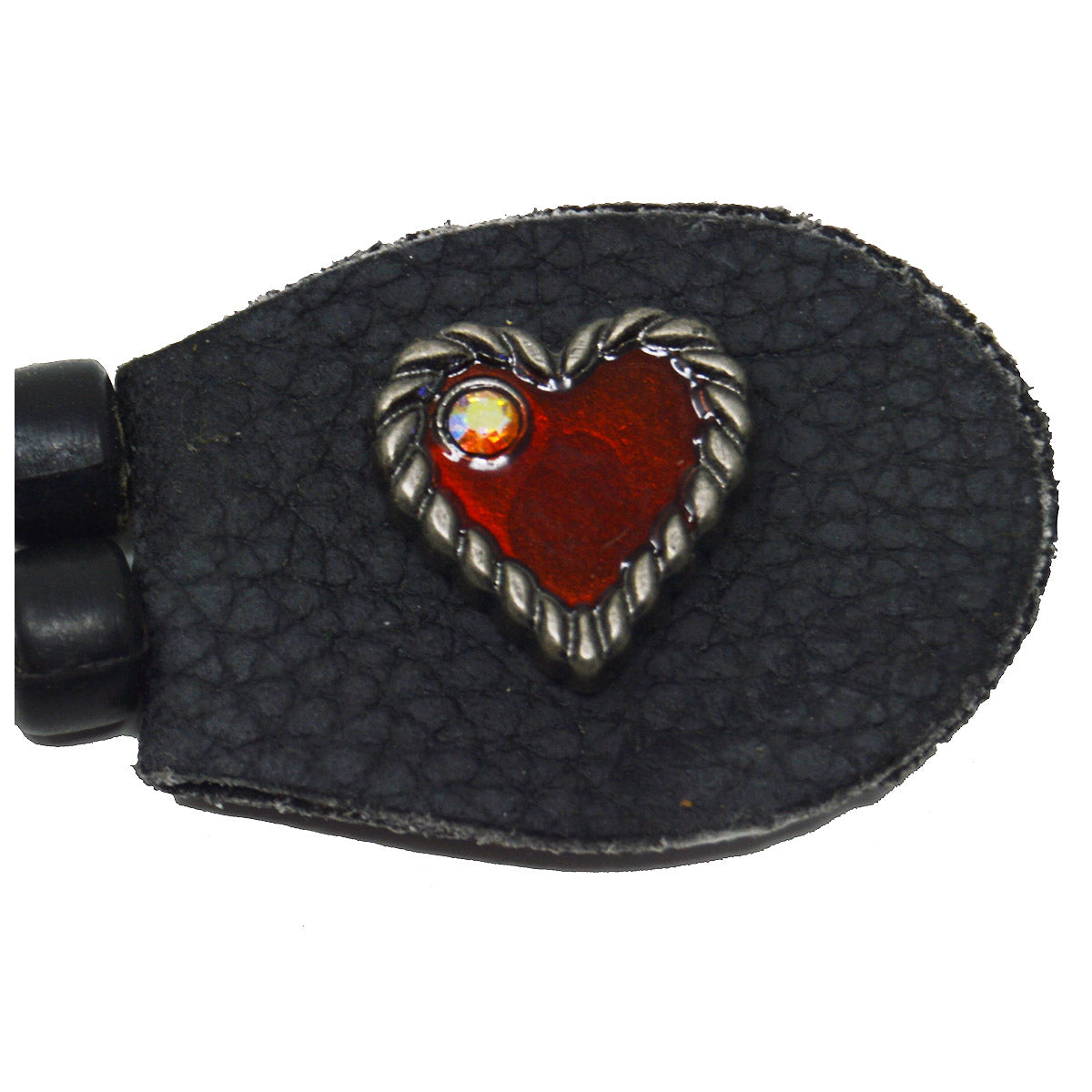VA1037 Black Bead Heart Vest Extender