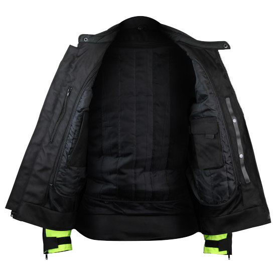 High Visability Mesh/Textile CE Armor Motorcycle Jacket in Neon Green