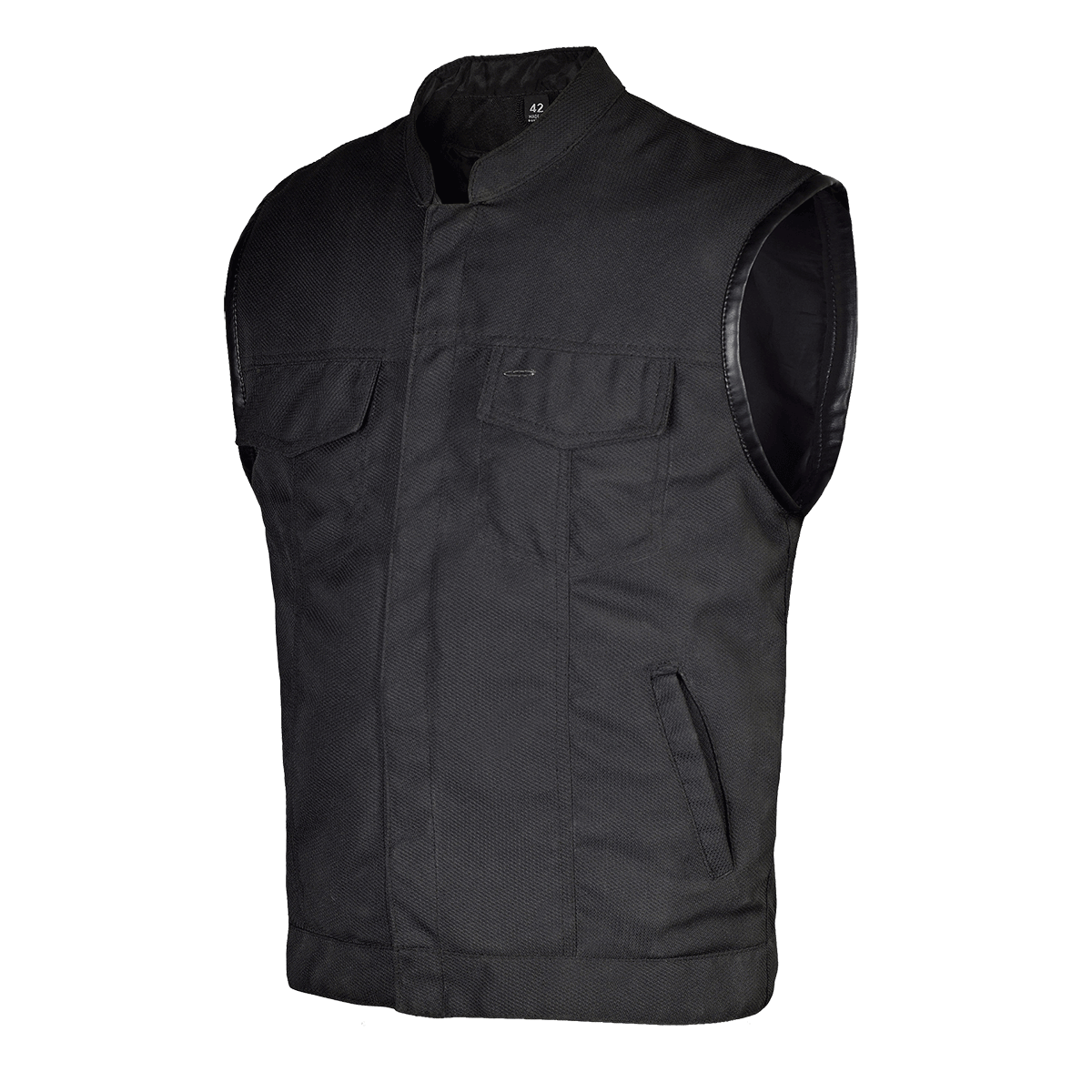 VL1914 Heavy Duty Textile Club Vest with Snaps And Zipper Closure