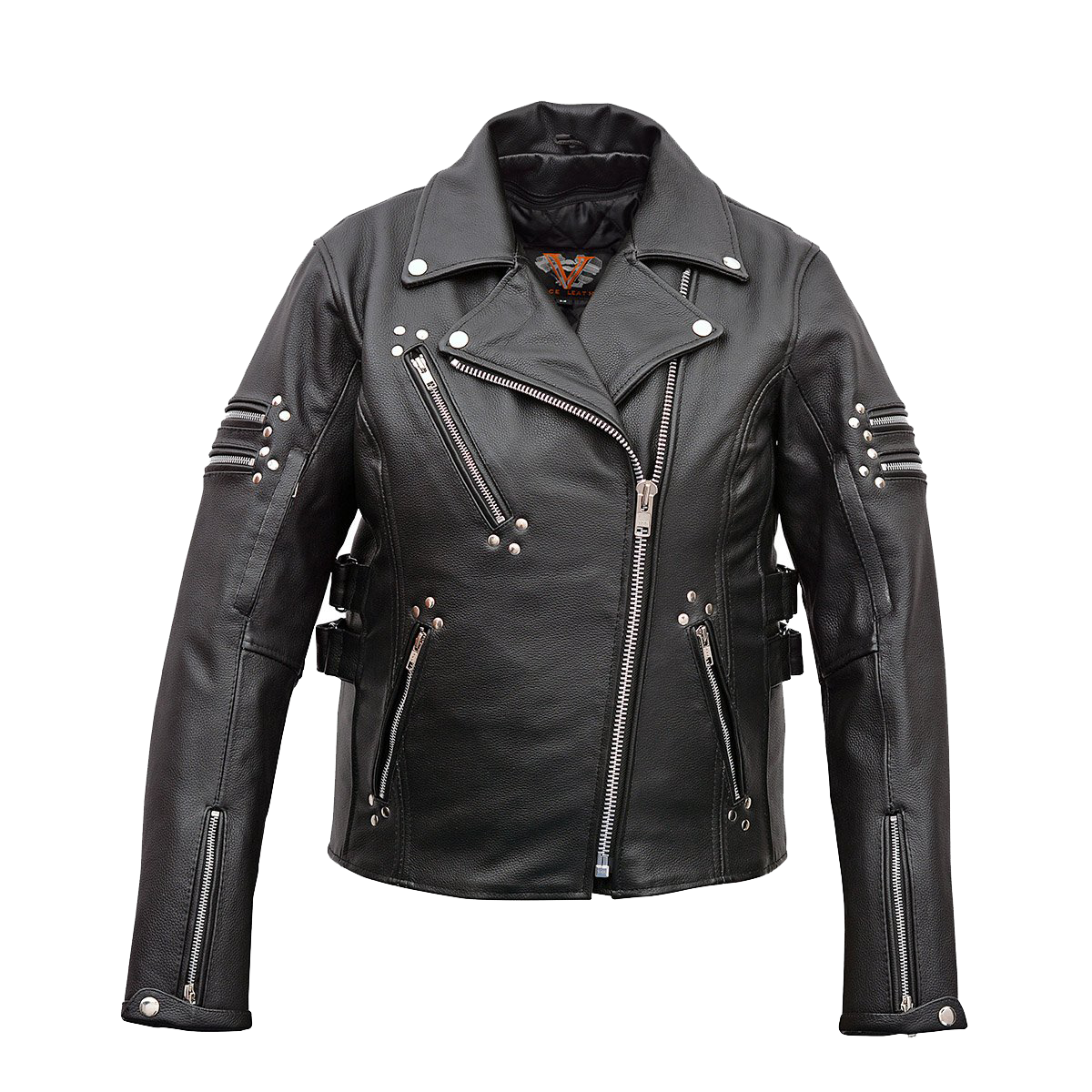 VL617 Ladies Premium Leather Jacket with Side Adjustments