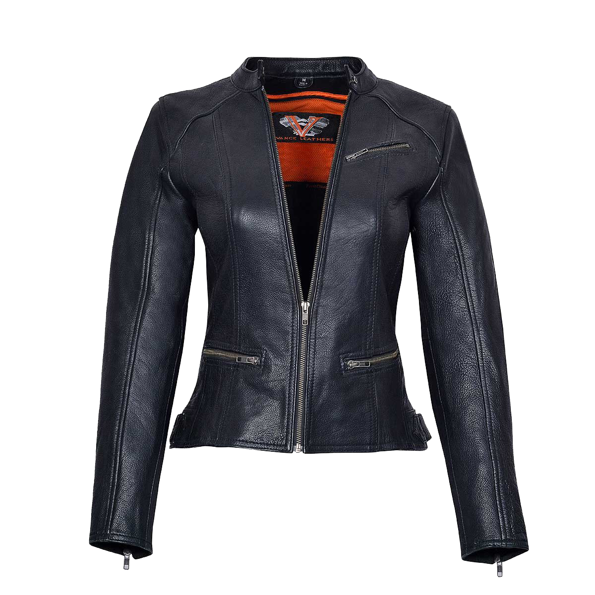 VL618 Vance Leather Ladies Premium Leather 3 Pocket Jacket