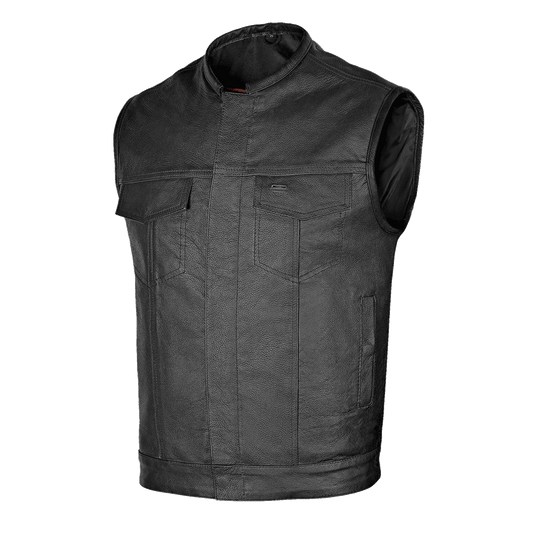 VL913 Leather Motorcycle Club Vest