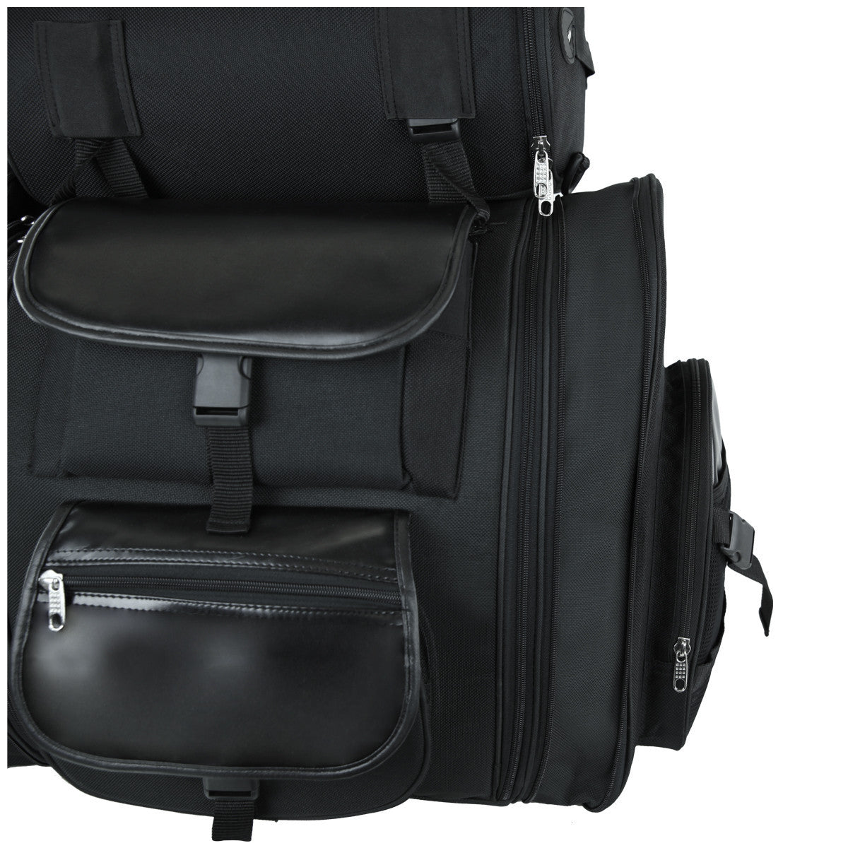 VS1351/52 Large Heavy Duty Sissy Bar Bag available in Plain or Studded - Daytona Bikers Wear