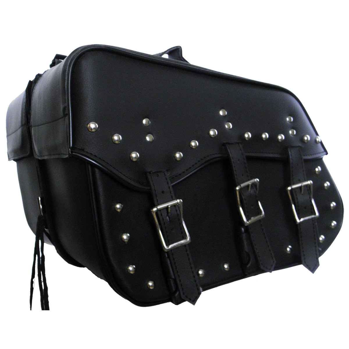 VS213 Vance Leather Medium 3 Strap Studded Saddle Bag
