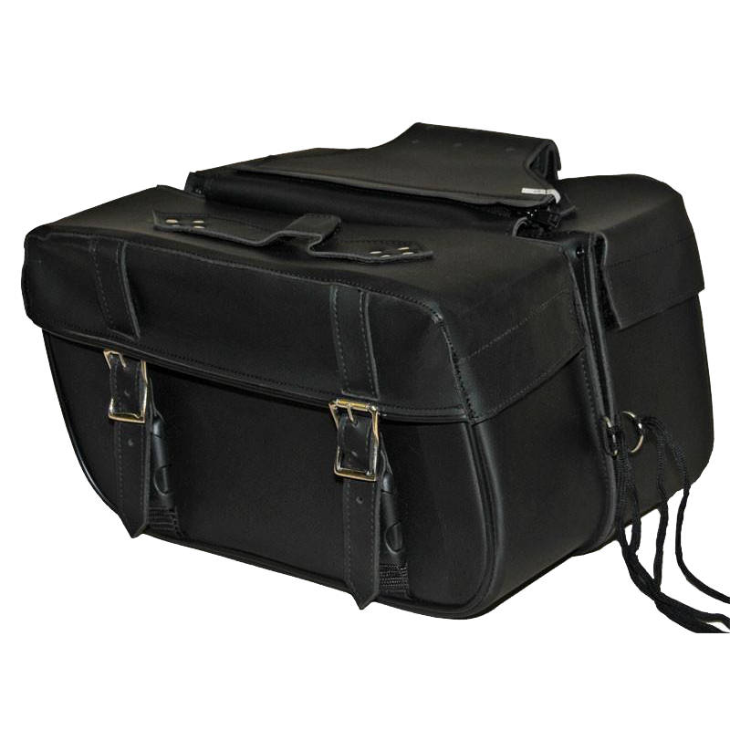VS218 Vance Leather 2 Strap Saddle Bag with Carry Conceal Pocket