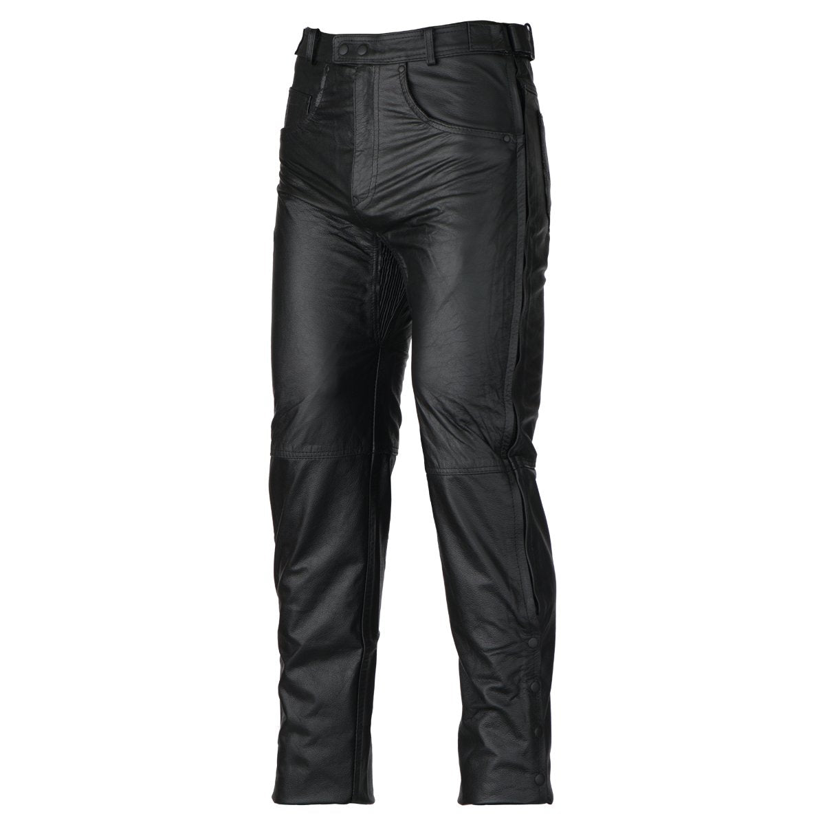 LP1000 Black Motorcycle Leather Overpants