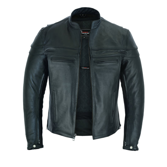 VL531 Vance Leather Men's Racer Jacket with Vents
