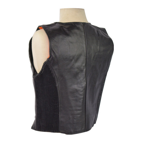 VL1011 Ladies Premium Quality Zipper Vest with Elastic Sides - Daytona Bikers Wear