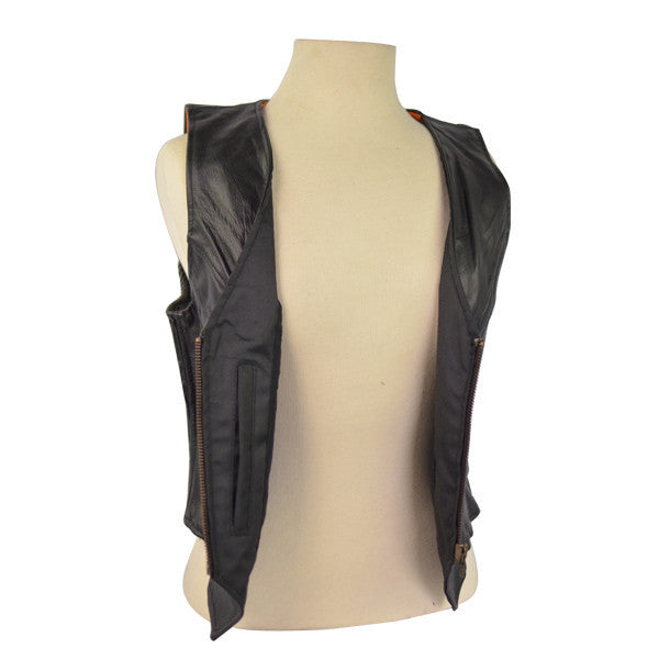 VL1011 Ladies Premium Quality Zipper Vest with Elastic Sides - Daytona Bikers Wear