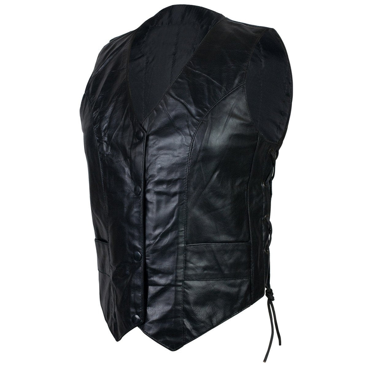 Vance Leather VL1018 Ladies Lambskin Lace Side Vest