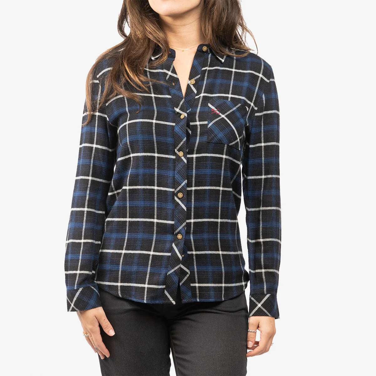 Fasthouse-Womens-Honey-Flannel-Shirt-front-pic