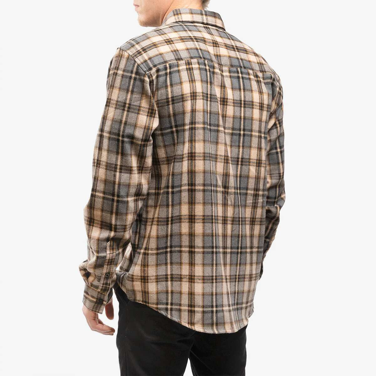 Fasthouse-Saturday-Night-Special-Flannel-Shirt-Beige-back-pic