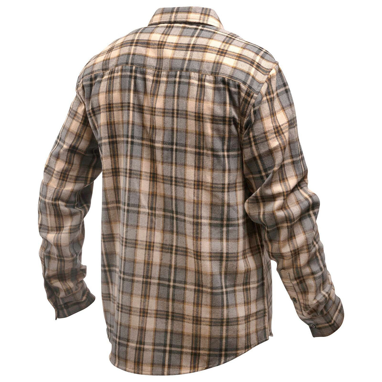 Fasthouse-Saturday-Night-Special-Flannel-Shirt-Beige-back-view