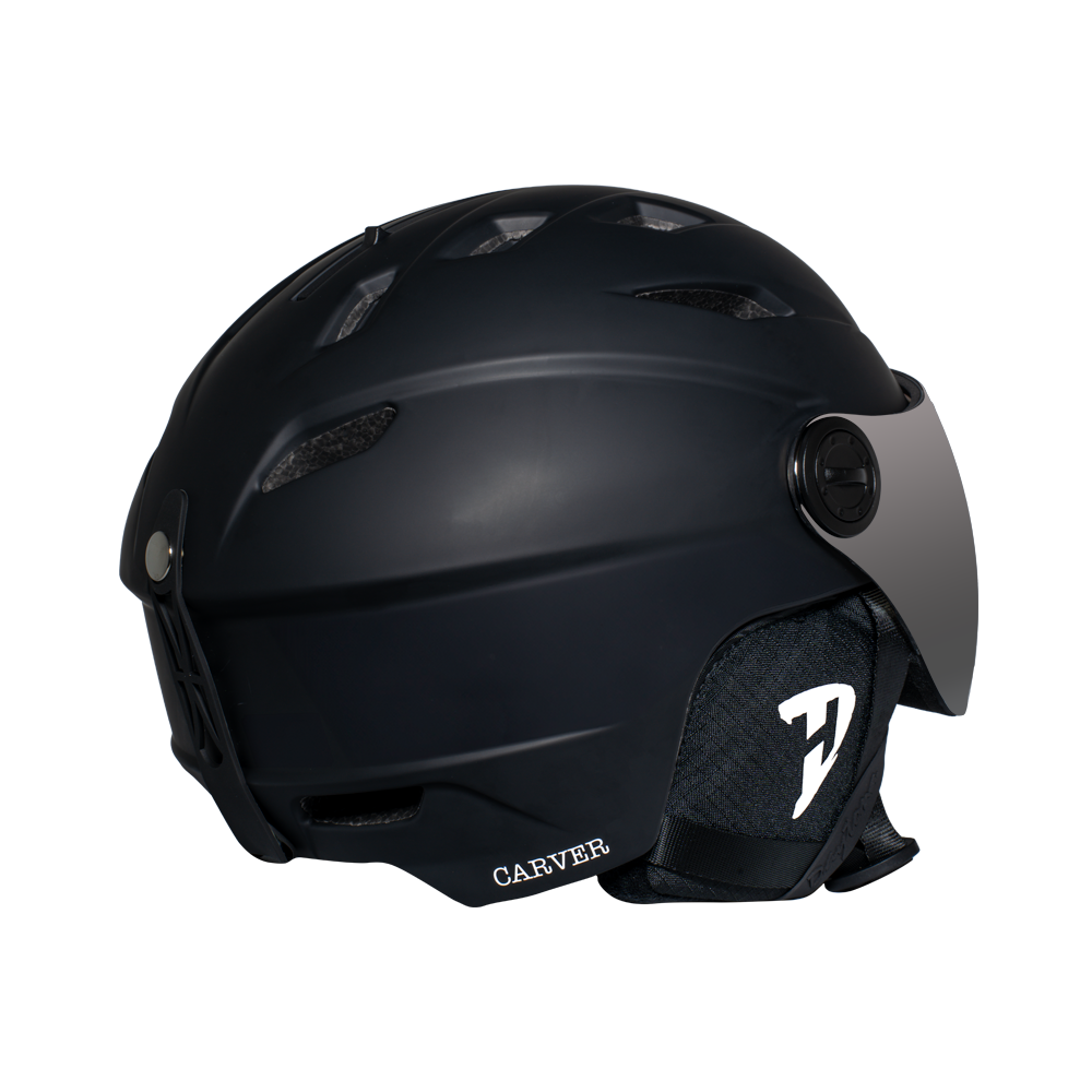 Daytona-Carver-Snow-Helmet-with-Shield-black-back-view