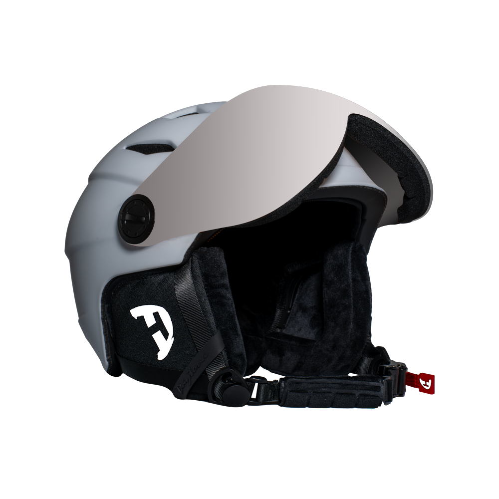Daytona-Carver-Snow-Helmet-with-Shield-White-front-view
