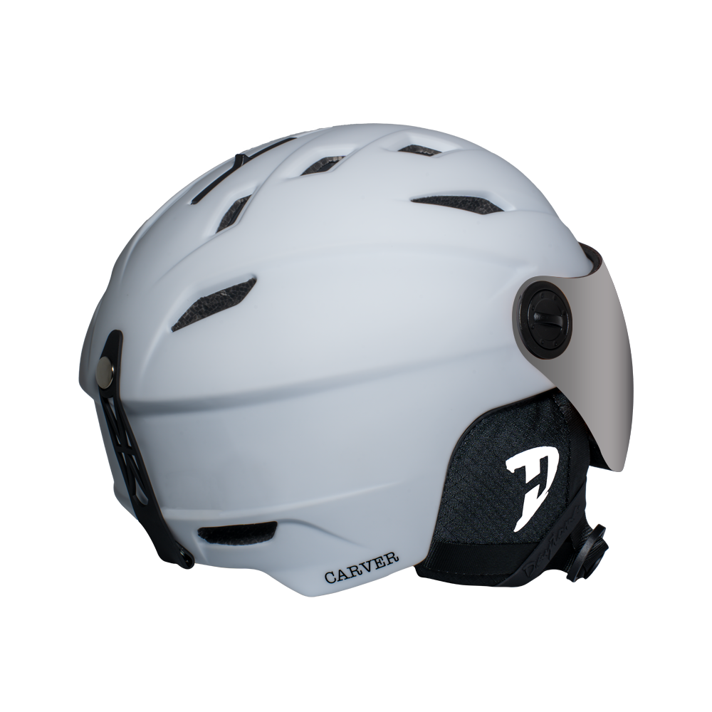Daytona-Carver-Snow-Helmet-with-Shield-White-back-view