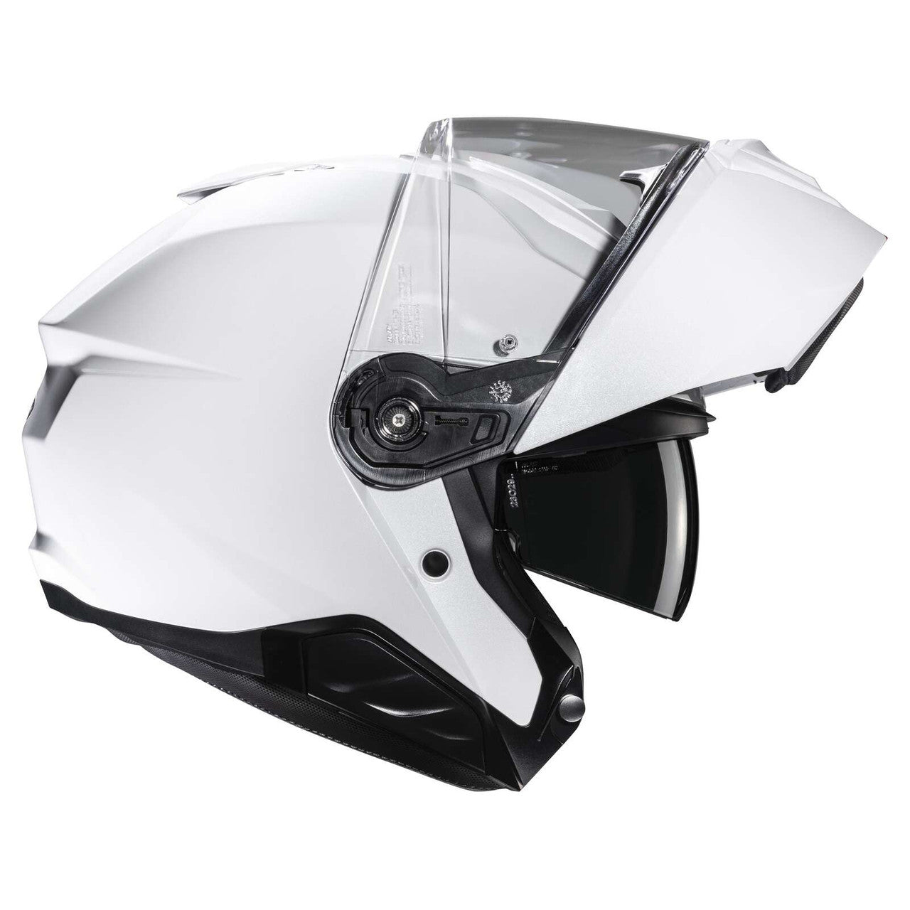 HJC-i91-Solid-Modular-Motorcycle-Helmet-White-side-open-view
