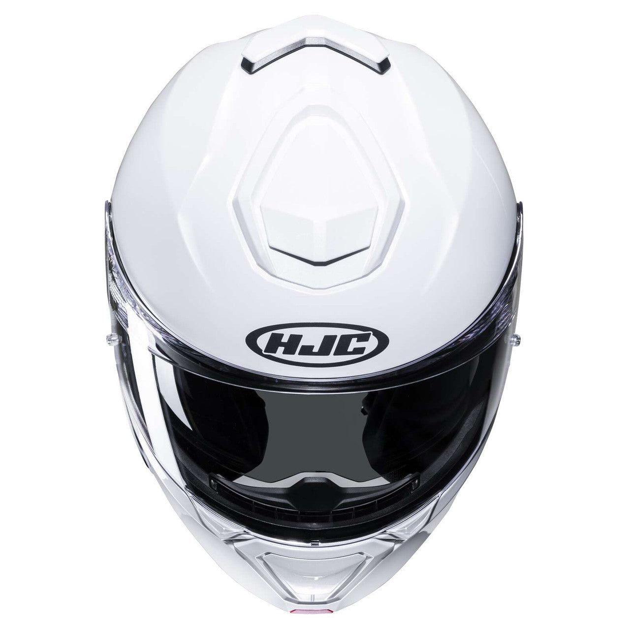 HJC-i91-Solid-Modular-Motorcycle-Helmet-White-front-view