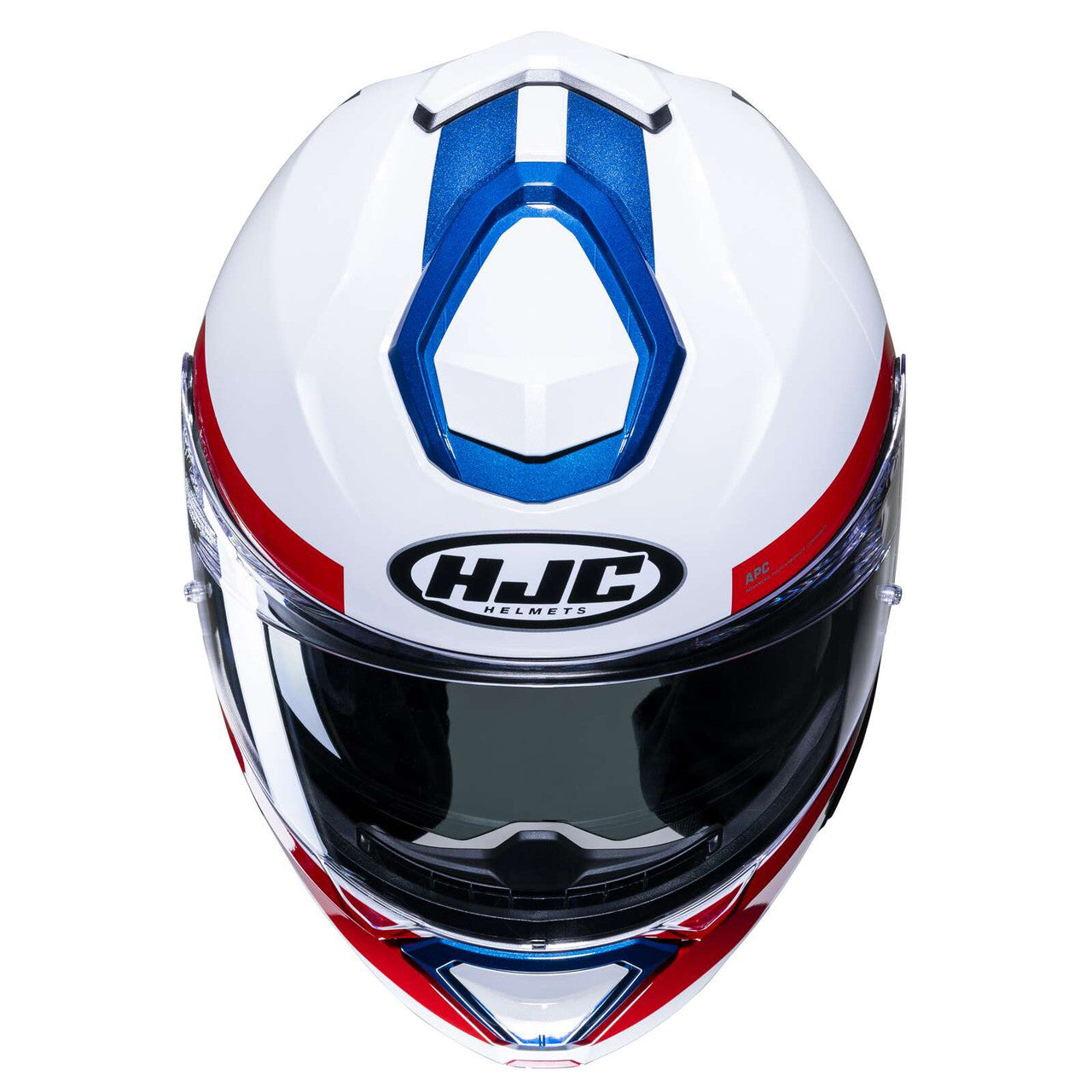 HJC-i91-Bina-Modular-Motorcycle-Helmet-White-Blue-front-view