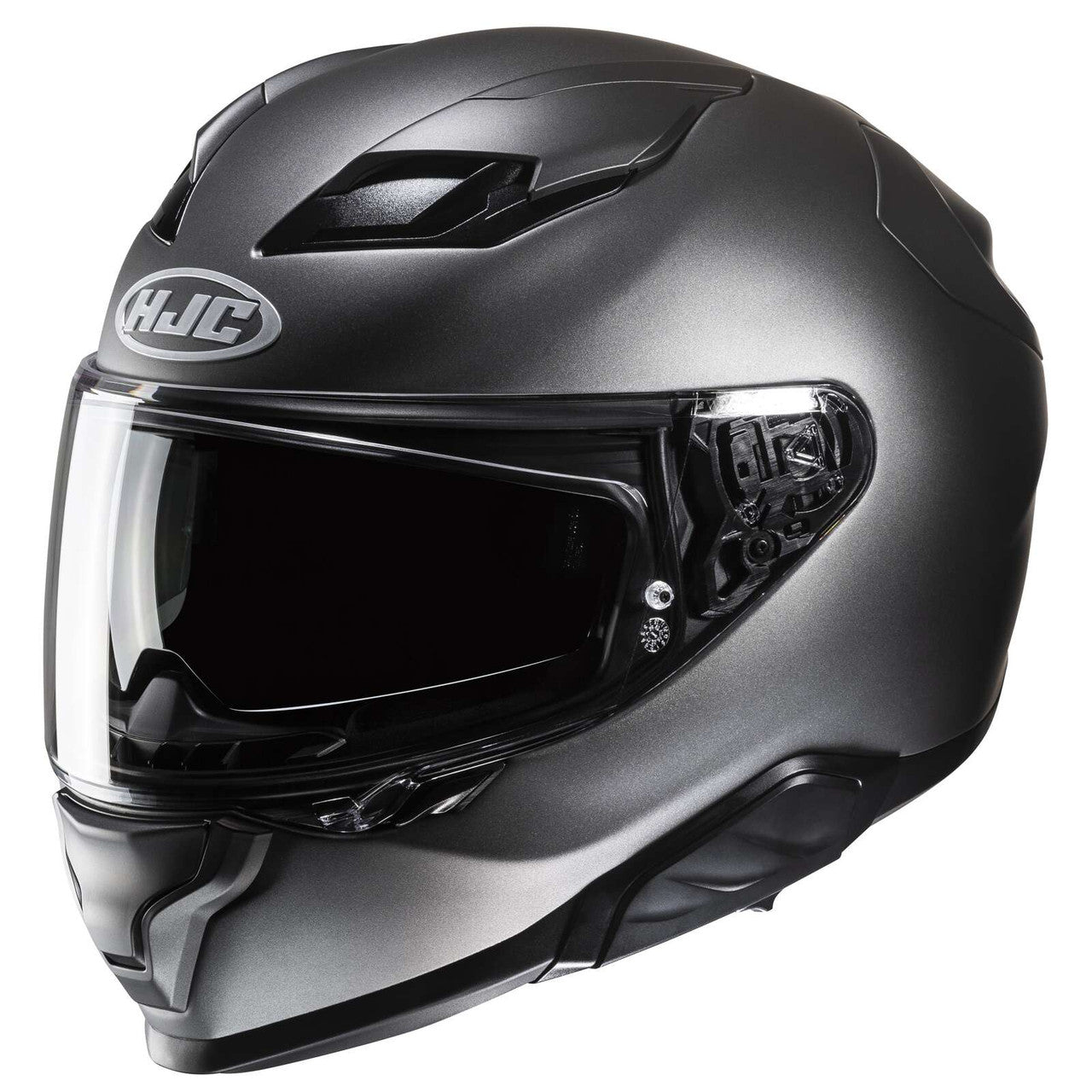 HJC-F71-Solid-Full-Face-Motorcycle-Helmet-Flat Titanium-Main