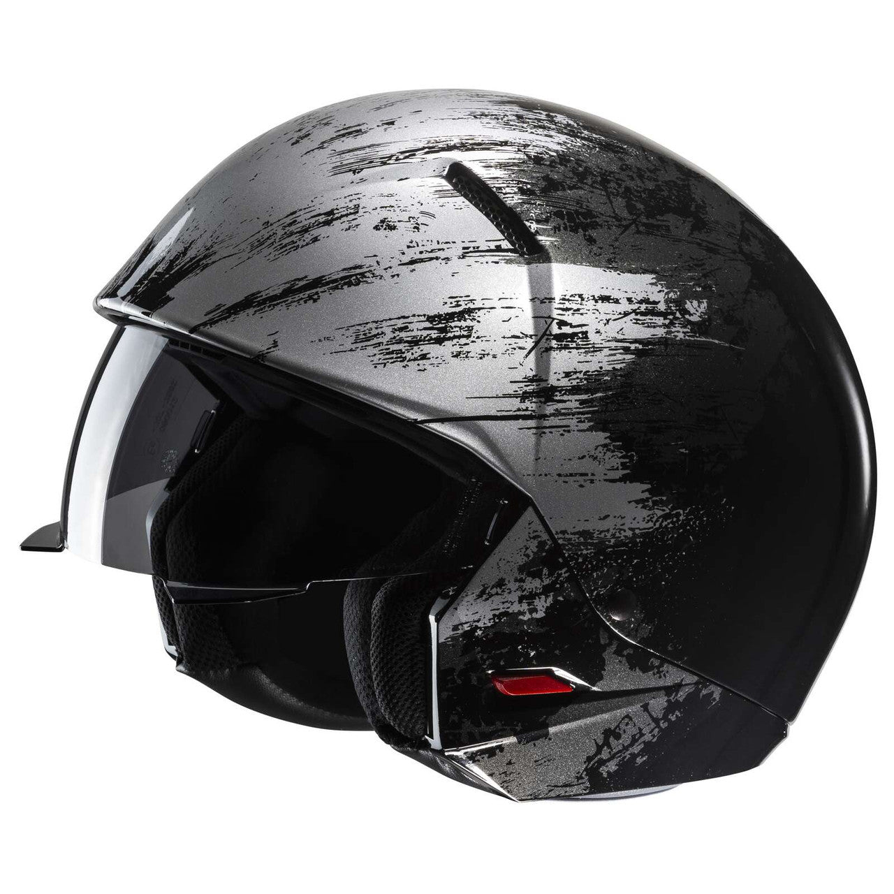HJC-i20-Furia-Open-Face-Motorcycle-Helmet-Black-Grey-without-chin-view