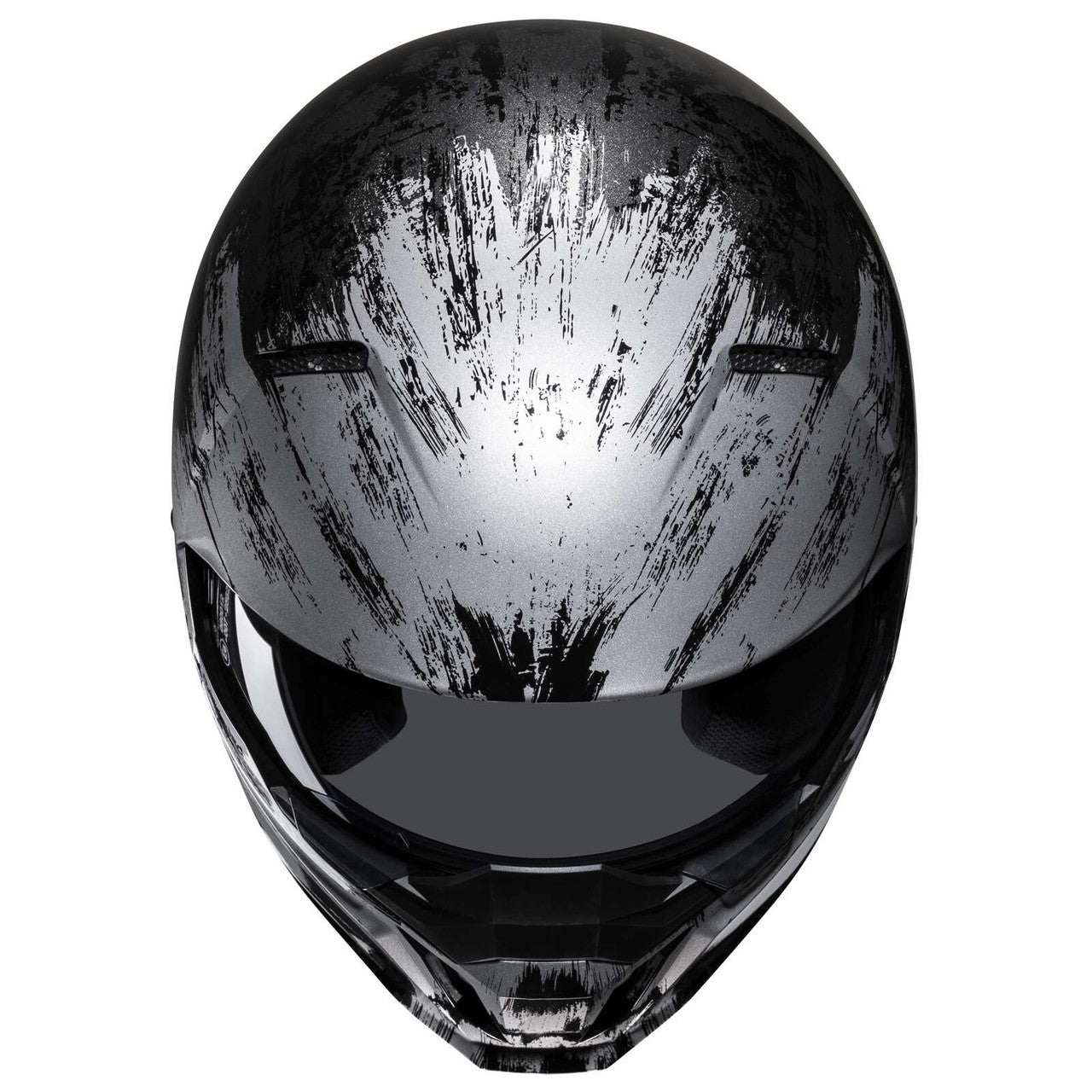 HJC-i20-Furia-Open-Face-Motorcycle-Helmet-Black-Grey-front-view