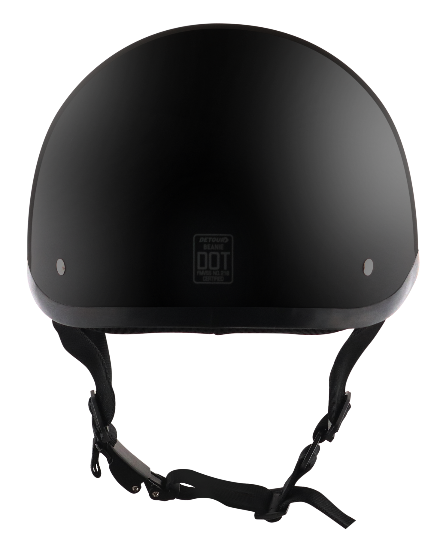 Detour Helmets D.O.T. Gloss Black Half Helmet for Motorcycle Riders with Visor