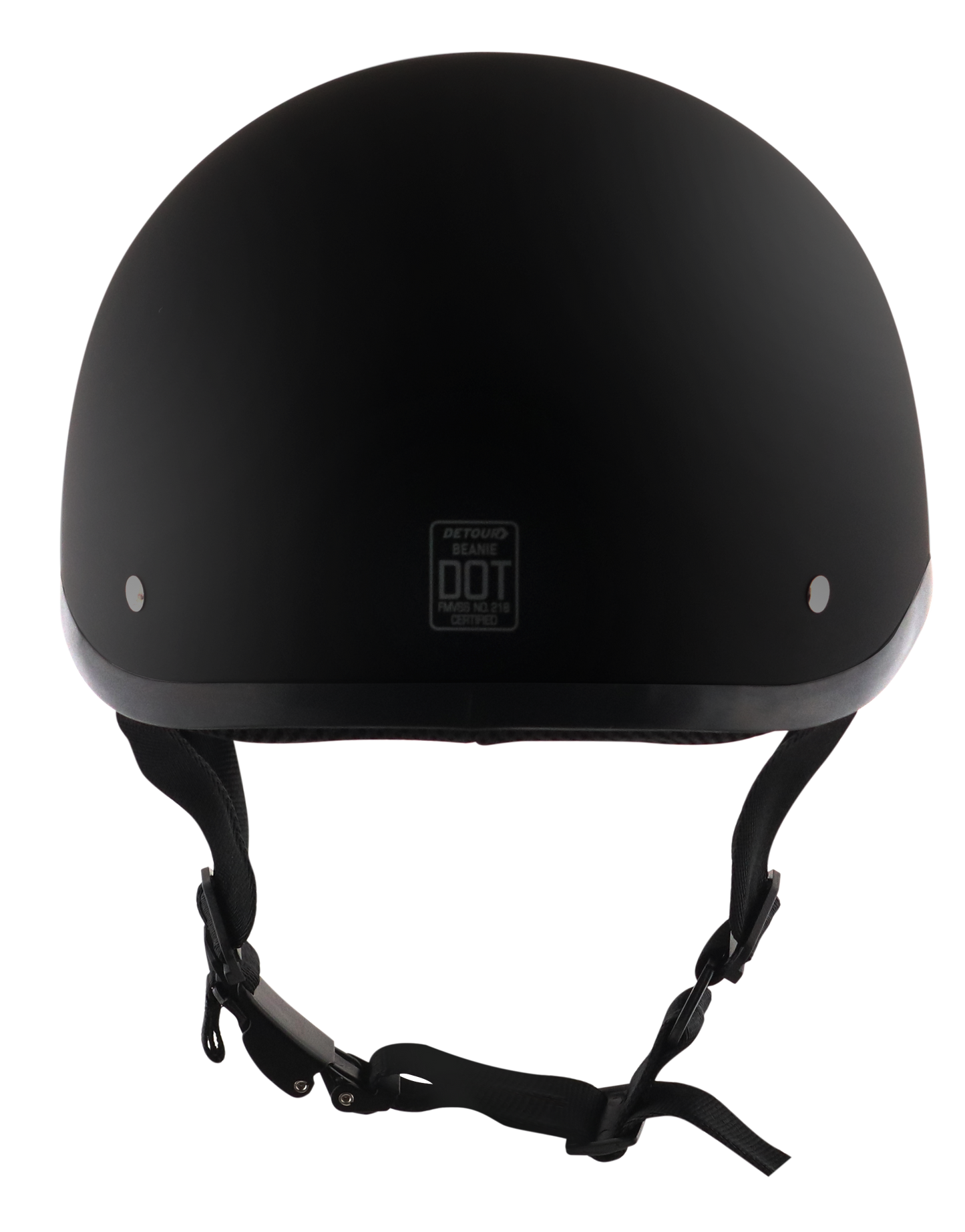 Detour Helmets D.O.T. Flat Black Half Helmet for Motorcycle Riders with Visor