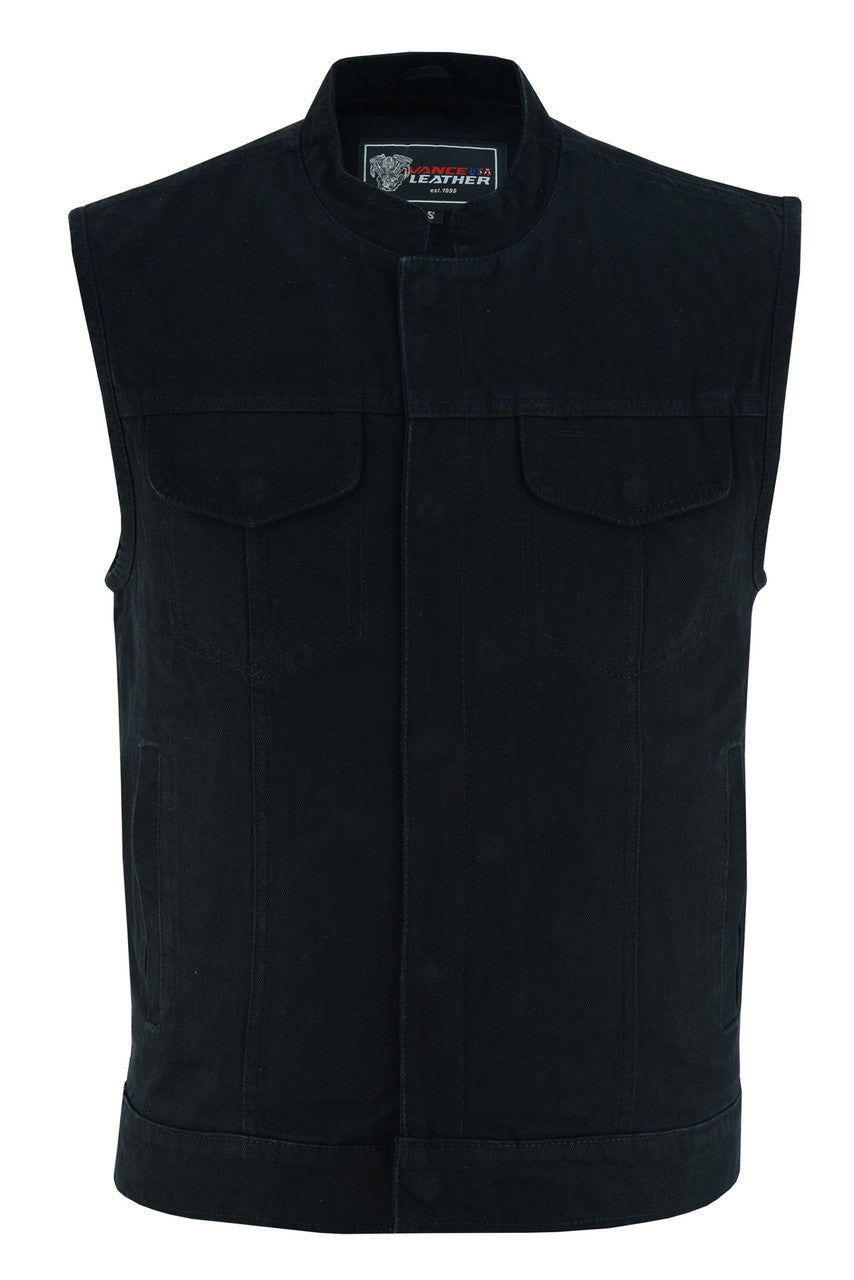 SOA Style Black Denim Club Vest-front