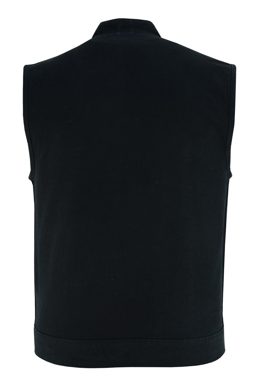 SOA Style Black Denim Club Vest-back