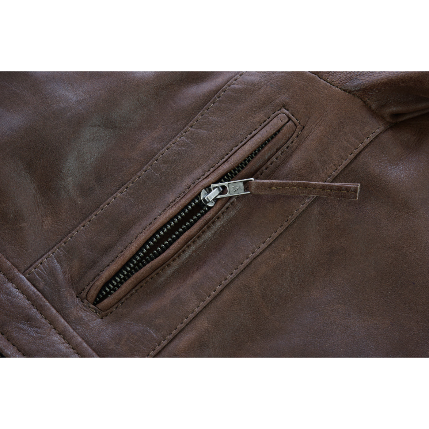 Men's Cafe Racer Waxed Lambskin Chocolate Brown Motorcycle Leather Jacket