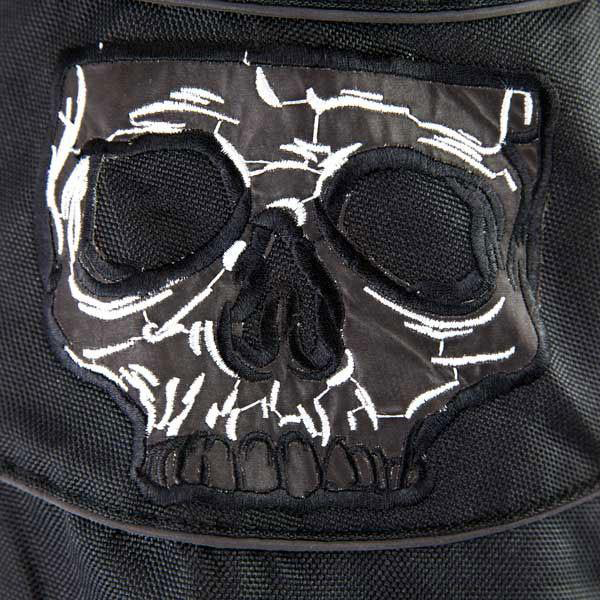 HMM1535 Men's Textile Jacket with Embroidered Reflective Skulls