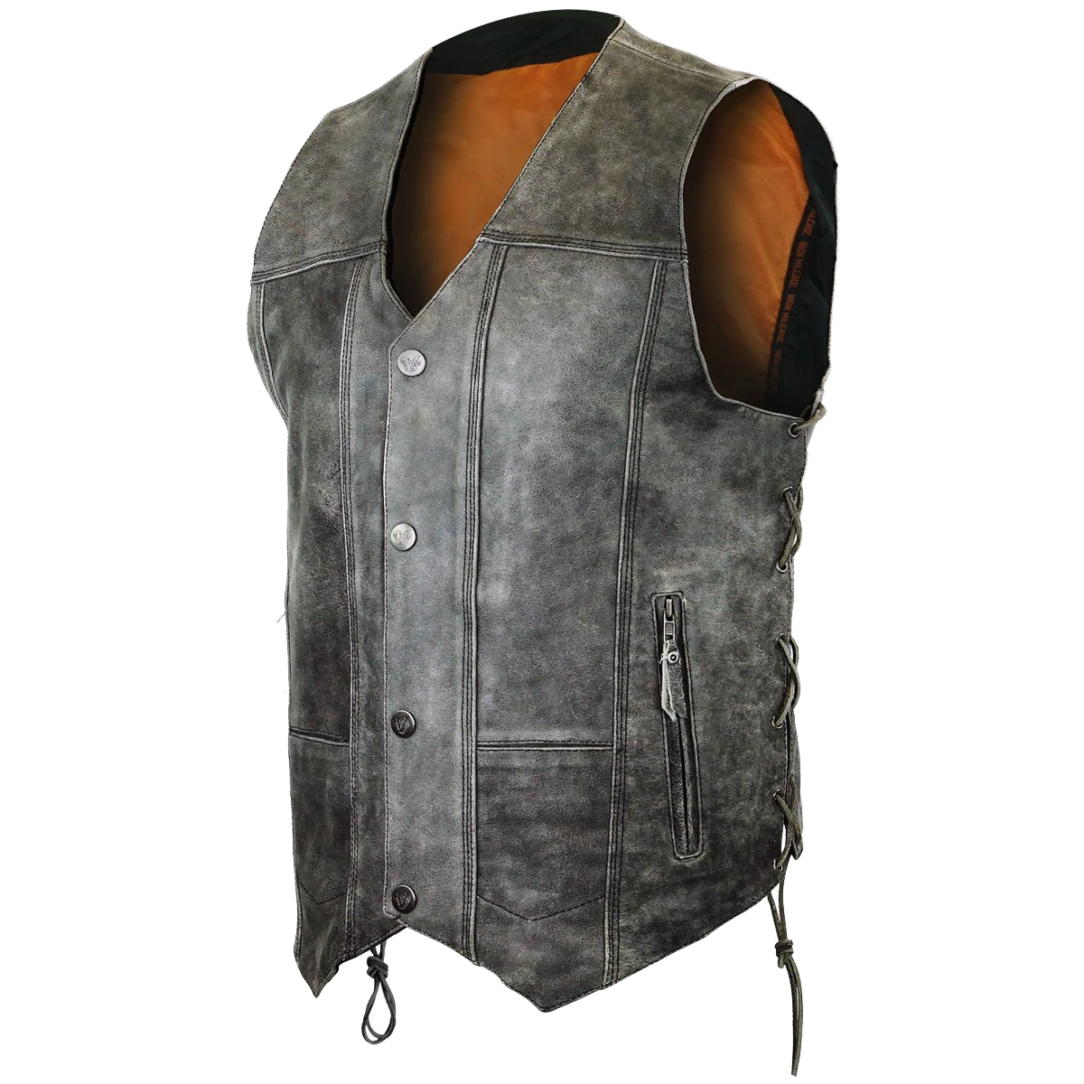 HMM915DG Men's Distressed Gray 10 Pocket Vest