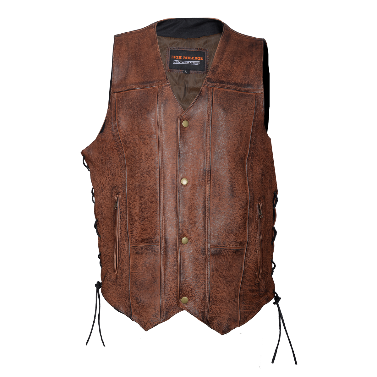 HMM915VB Men's Vintage Brown 10 Pocket Vest