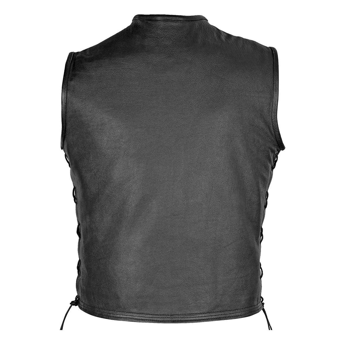 HMM931 Men's Naked Leather Premium Vest with Lace Sides