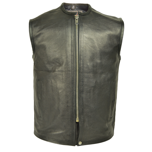 HMM932 Men's Naked Leather Premium Vest with Plain Sides