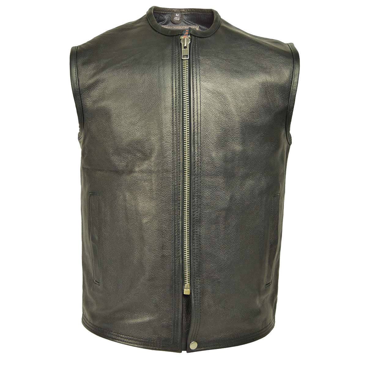 HMM932 Men's Naked Leather Premium Vest with Plain Sides