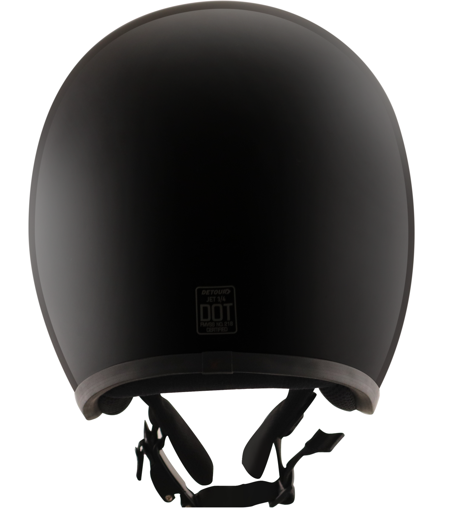 Detour Helmets D.O.T. Flat Black 3/4 Helmet for Motorcycle Riders with Visor