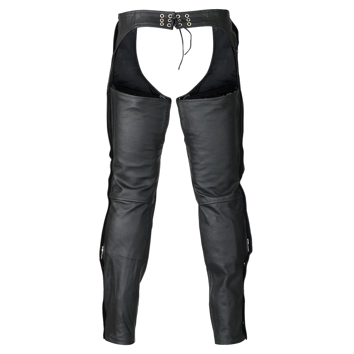 VL804S Zip-Out Insulated Pant Style Zipper Pocket Leather Chaps