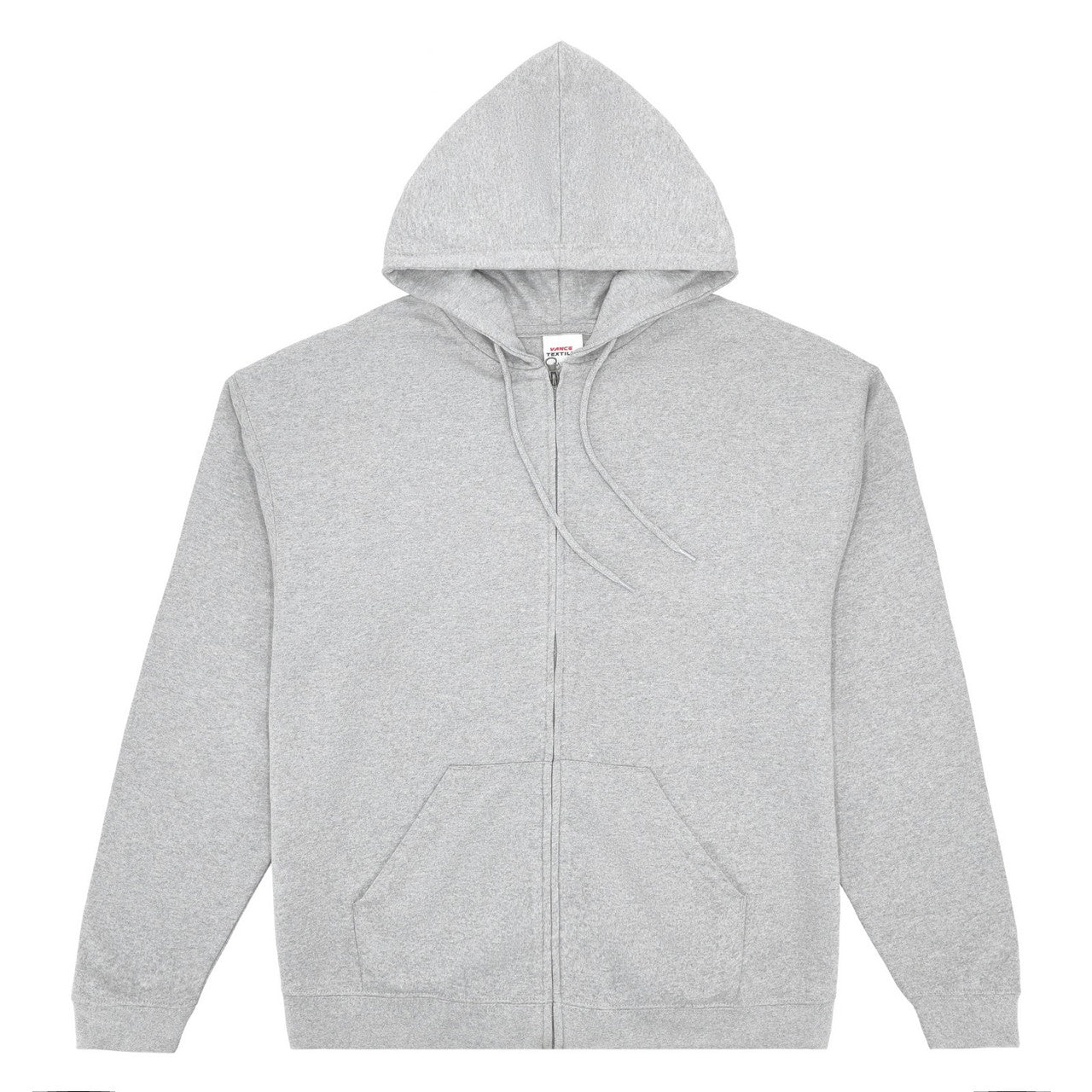 Vance-Unisex-60-40-Zip-Up-Hoodie-Heather-Grey-Main