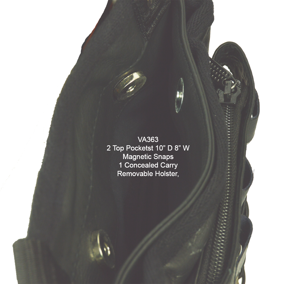 VA560 Black Carry Leather Thigh Bag with Waist Belt