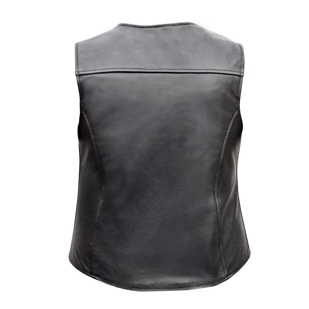 VL1047 Ladies Five Snap Premium Leather Vest from Vance Leather - Daytona Bikers Wear