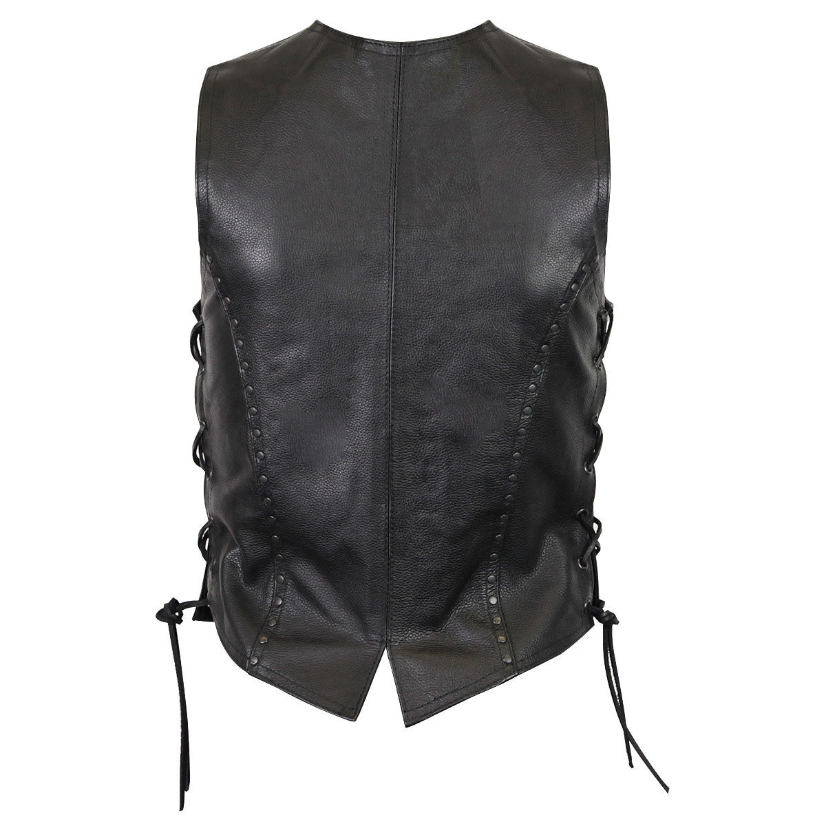 VL1049 Women's Premium Cowhide Studded Leather Vest - Daytona Bikers Wear