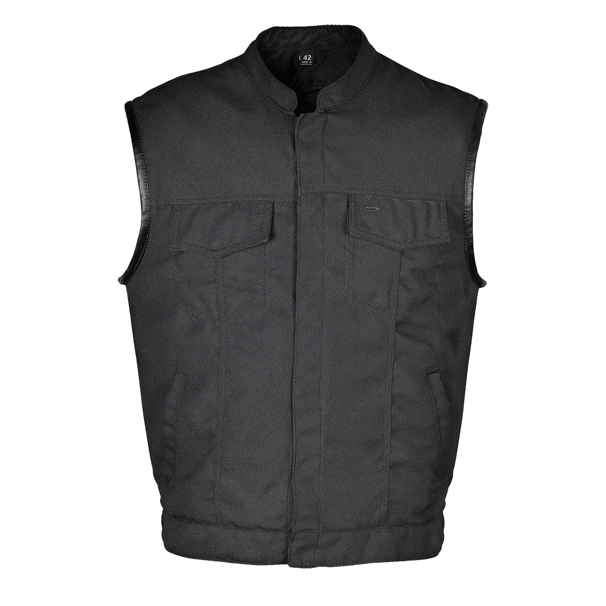 VL1914 Heavy Duty Textile Club Vest with Snaps And Zipper Closure