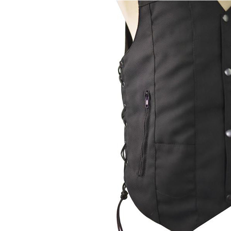 VL1915 Vance Leather Ten Pocket Textile Motorcycle Vest - Daytona Bikers Wear